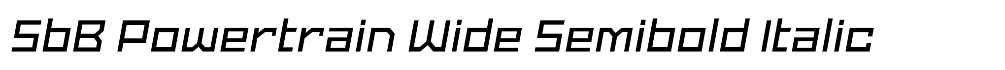 SbB Powertrain Wide Semibold Italic image
